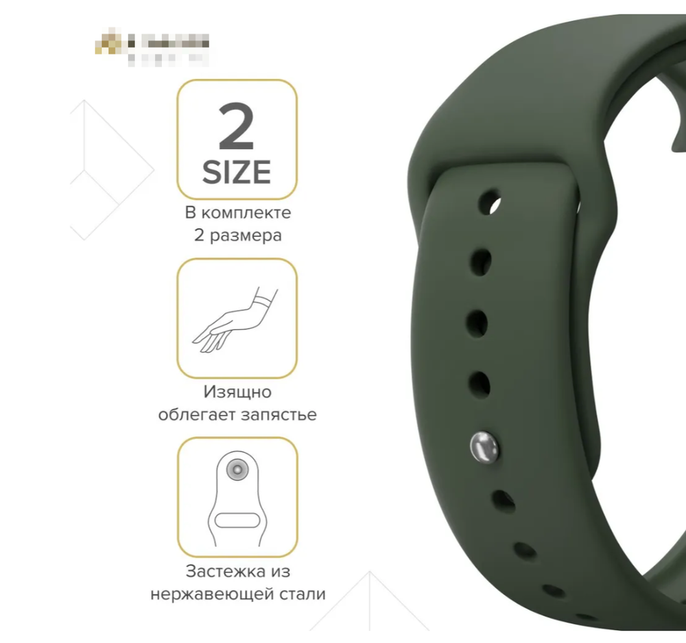 Силиконовый ремешок для Apple Watch 40/41/42 mm Lyambda Premium Altair DSJ-01-40-OL Olive