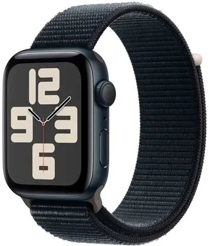 Apple Watch SE 2023, 44 мм, алюминий цвета "тёмная ночь", Midnight Sport Loop