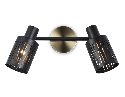 Светильник накладной TR8668/2 BK/SB чёрный/бронза E14/2 max 60W 360*100*190