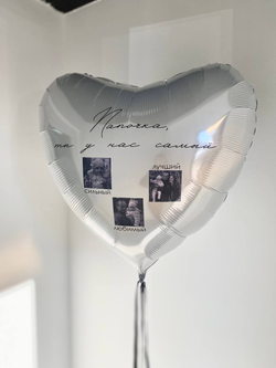 Воздушные шары сердце 90 см с фото №1571