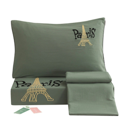 Комплект постельного белья Mood of Paris на резинке MPR012, 2 спальный, простыня 160x200