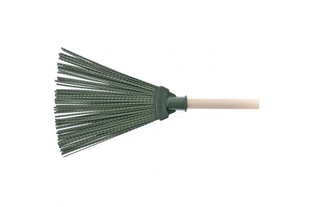 63227 Метла полипропиленовая 295х255х1490мм. веерная, деревянный черенок Сибртех