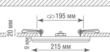 Влагозащитная ударопрочная встраиваемая светодиодная панель,  30Вт