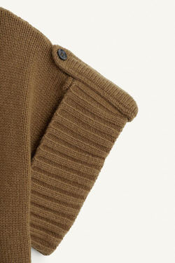 ZARA ЖИЛЕТ ИЗ СМЕСОВОЙ ШЕРСТИ, ХАКИ