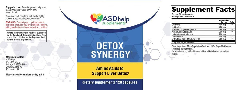 ASDHelp - Detox Synergy 120 capsules