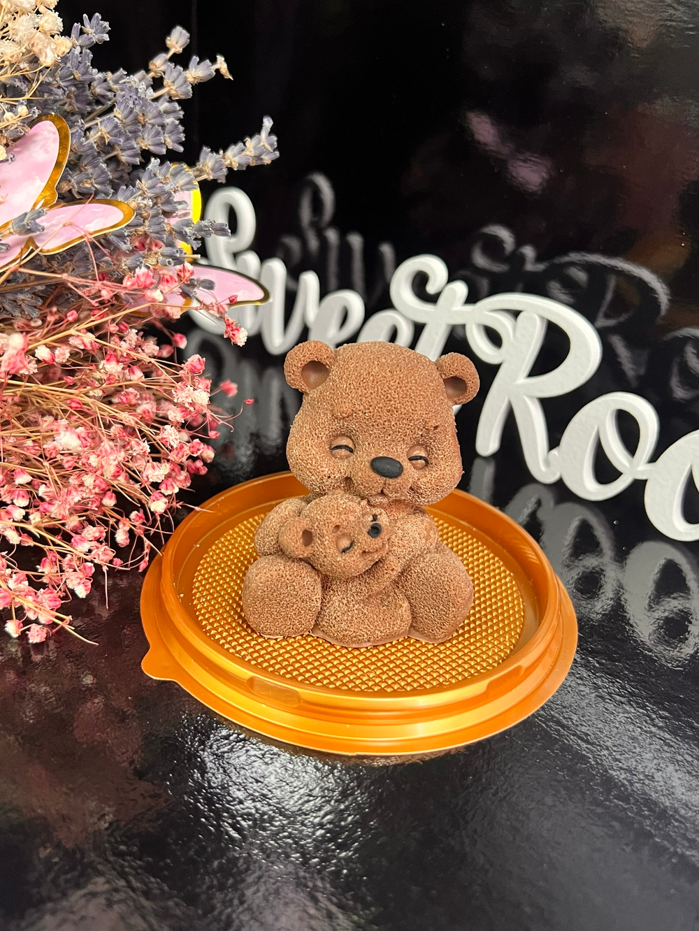 Шоколадная фигурка Мишка с медвежонком (глазурь)