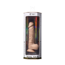 Телесный фаллоимитатор на присоске Real Skin Model 1 - 21 см.