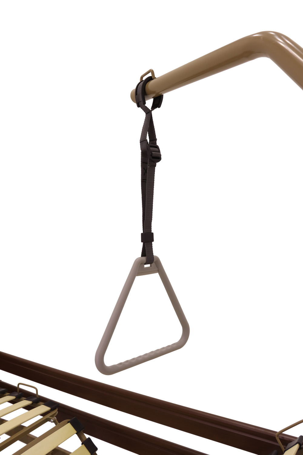 Кровать электрическая Med-Mos YG-1 (ЛДСП коричневый) с деревянными ламелями