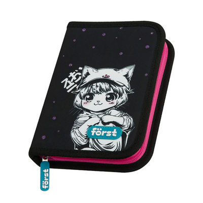 Пенал 1 отделение, 200*140*40 Först "Plush Dream", дополнительная откидная секция, полиэстер