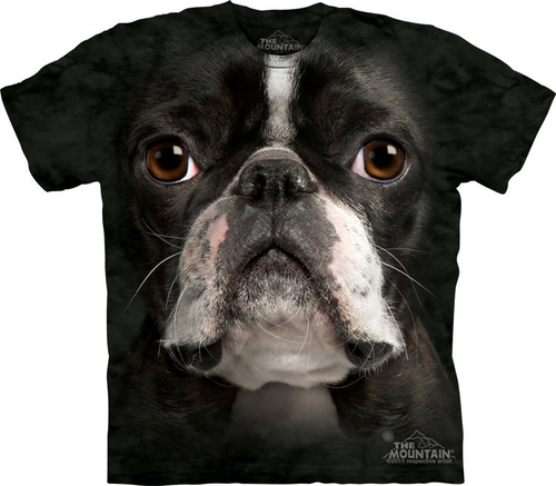 Футболка Mountain с изображением бостонского терьера - Boston Terrier Face