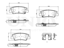 Колодки тормозные диск. задние UNIO BRP-20033