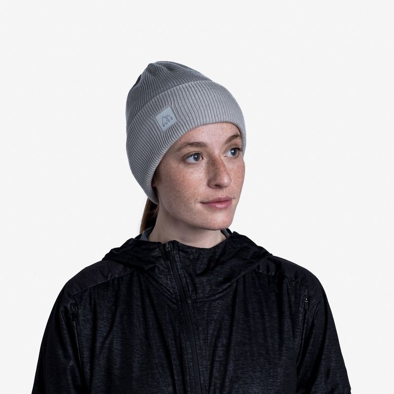 Шапка Buff Crossknit Hat Sold Lihgt Grey Фото 7