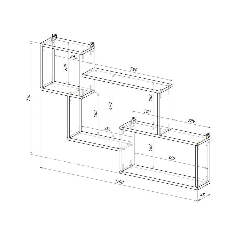 Нора Полка навесная АН-01