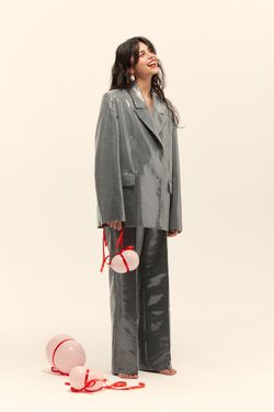 Жакет из пайеток ((Звезда вечеринки)), серый