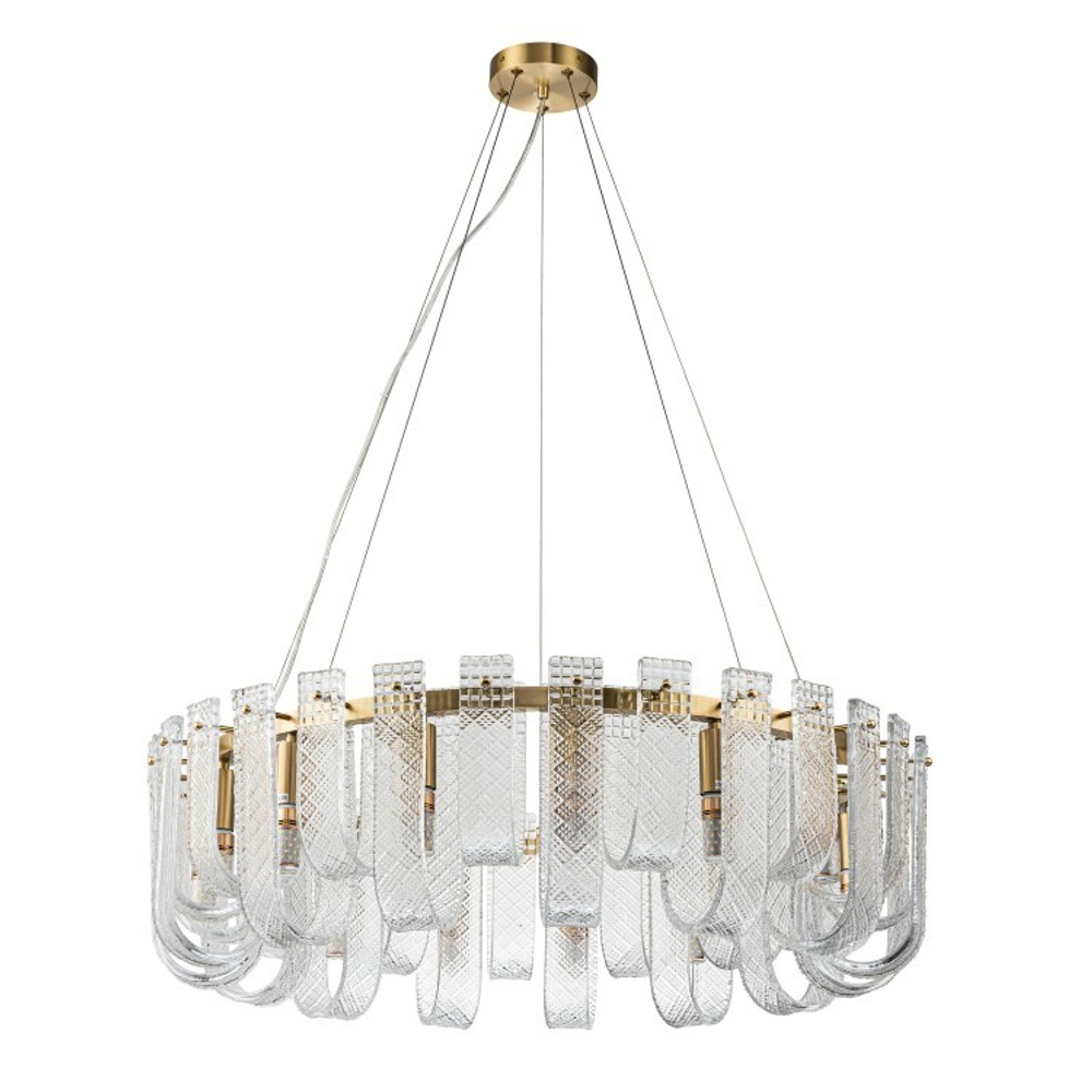 Подвесная люстра Belfast Severn 6601-800 BR CL Латунь / Стекло