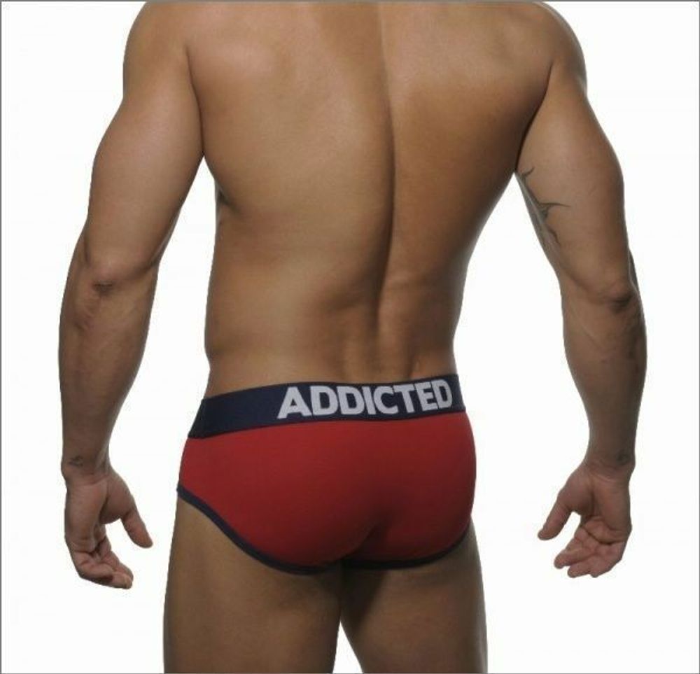 Мужские трусы брифы Seobean Addicted  Brief Side Navy Red