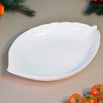 Тарелка подстановочная 25см Листья, опаловое стекло, MILLIMI