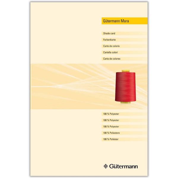 _00_ Карта цветов ниток: Нитки Gutermann Mara швейные промышленные, 400 цв.