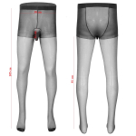 Колготки мужские с открытым рукавом для пениса черные S/M