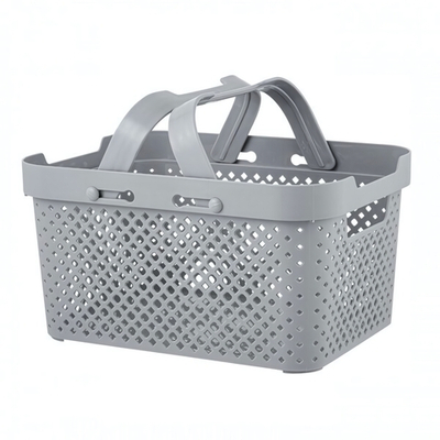 Корзина для хранения с ручками Plast Team Stockholm, 15 л серый шторм