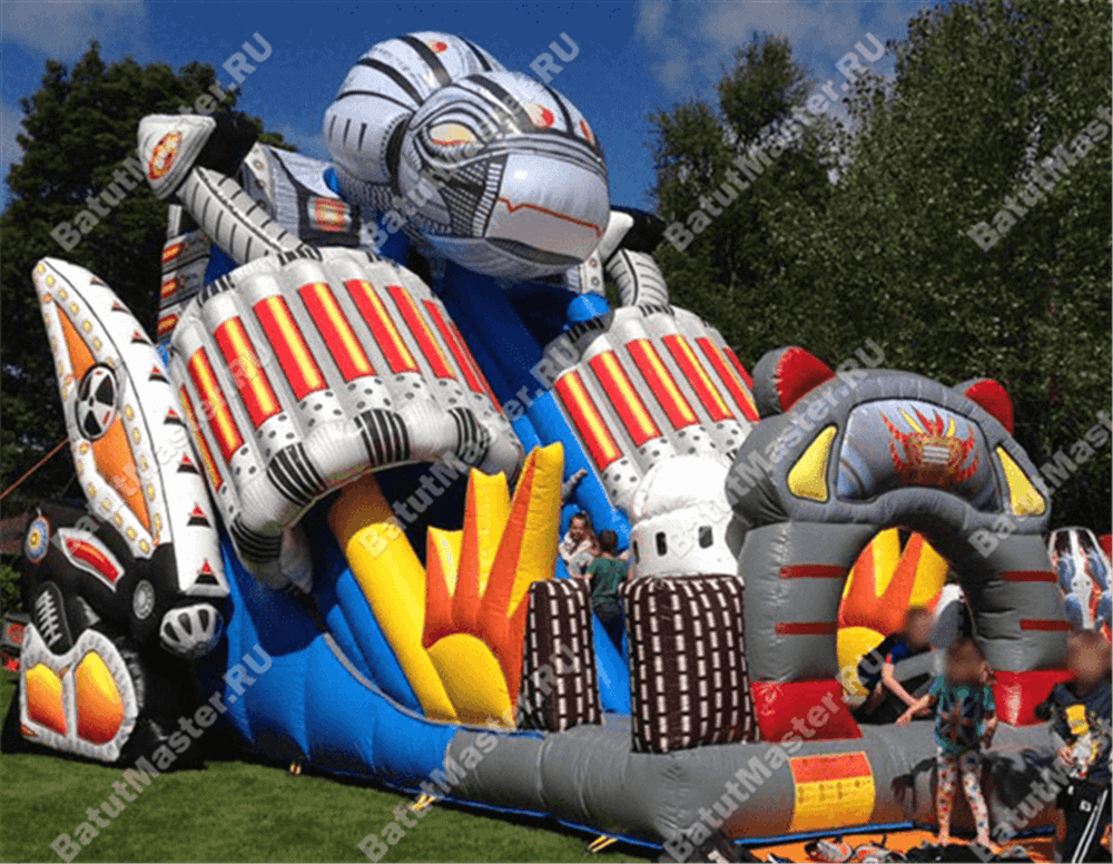 Коммерческий надувной батут "Робот" 13.5*7*9 м