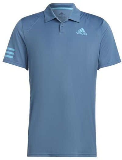 Мужское поло теннисное Adidas Club 3STR Polo - altered blue/sky rush