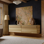 Михаэлла тумба под телевизор из массива дуба премиум качества, с навесной системой, и подсветкой, Беларусь