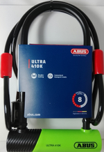 Замок ABUS U образный 410K/170HB230 зеленый SH Ultra + трос COBRA