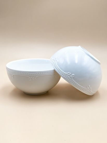 Тарелка суповая/салатник 14х7 см. набор 6 шт. "White Ornaments"