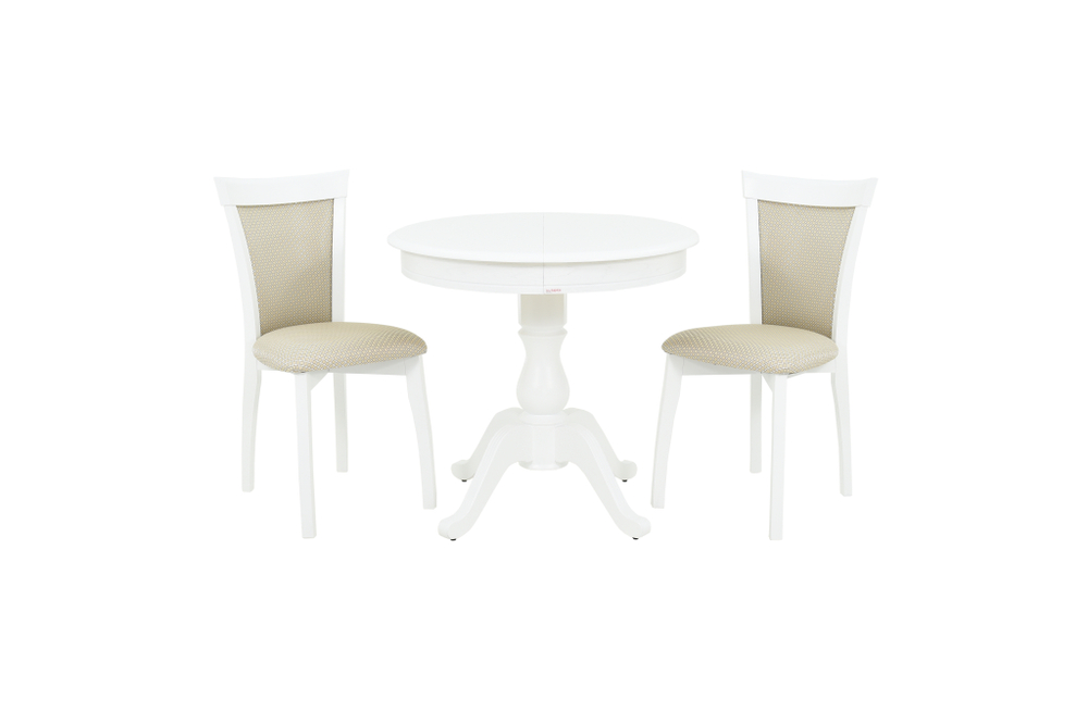 Обеденная группа Аврора Тулон 2 белый, Атина (100363, 101884)