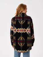 Рубашка Kefirmaykifer оверсайз Этно черная