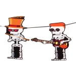 Растяжка бумажная «Helloween - Музыкальные скелетоны» 3 м