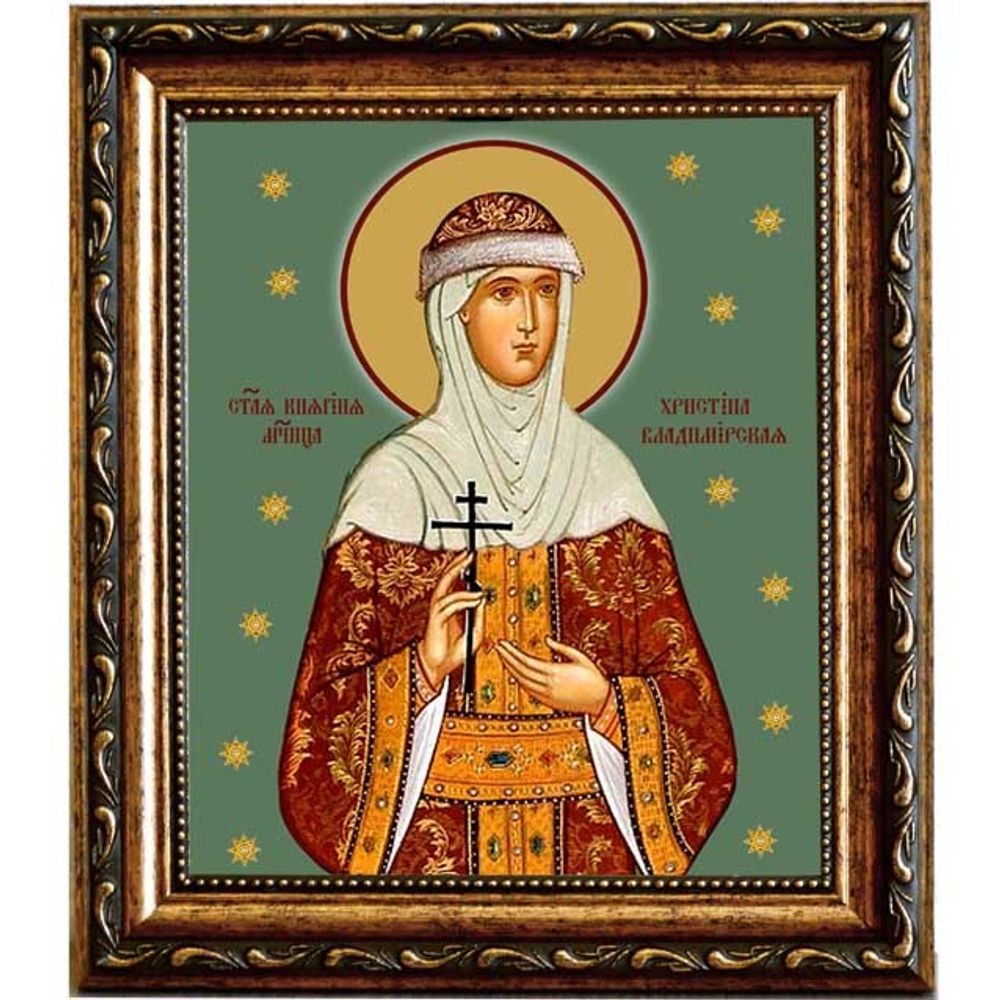 Христина Владимирская, святая княгиня мученица. Икона на холсте.
