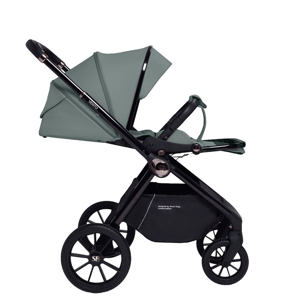 Детская коляска Sweet Baby Vento Black 2 в 1 Green
