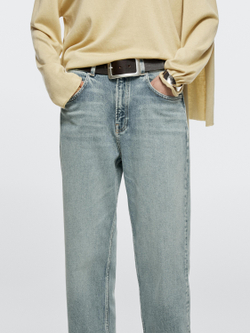 Massimo Dutti Джинсы прямого кроя со средней посадкой, светло-голубой