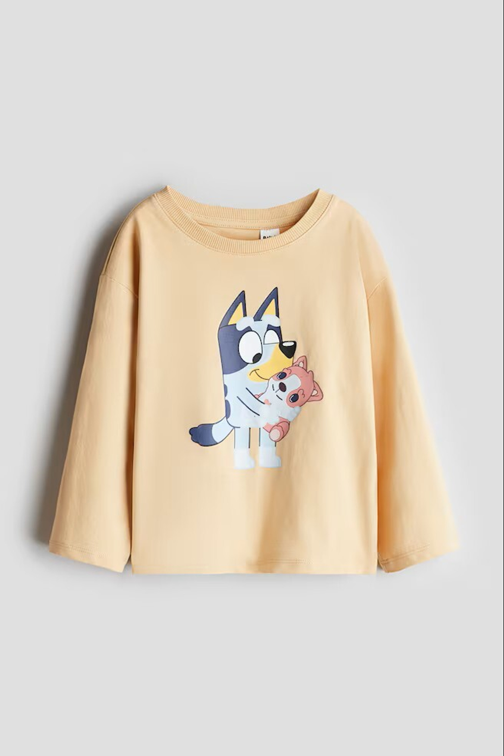 H&M Футболка из хлопка с принтом, бежевый