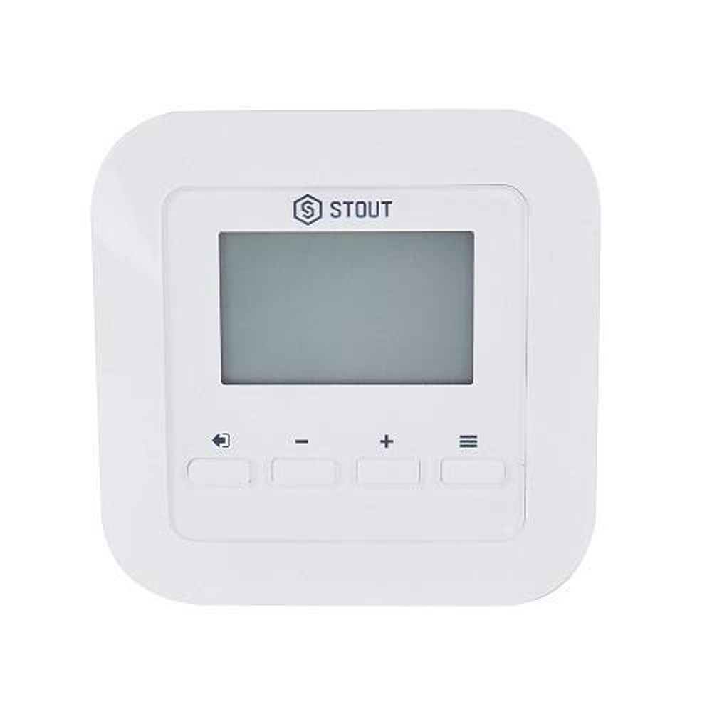 Терморегулятор комнатный STOUT ST-295v3 (проводной, питание от батареек, цвет белый)