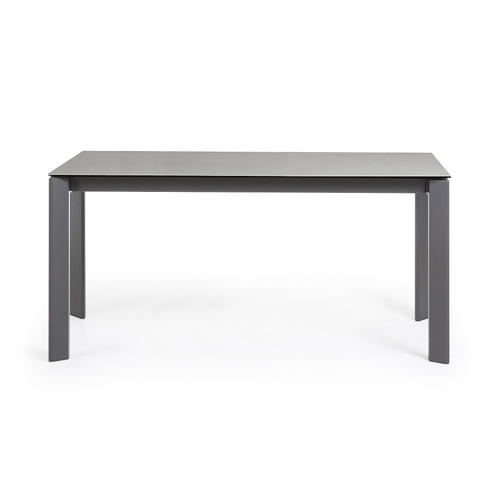 Стол Atta 160 (220) x90 антрацит керамика