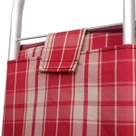 Тележка хозяйственная с сумкой (100*40*35см, колеса 21см,грузоподъемность до50 кг) бордо SYD100B-2