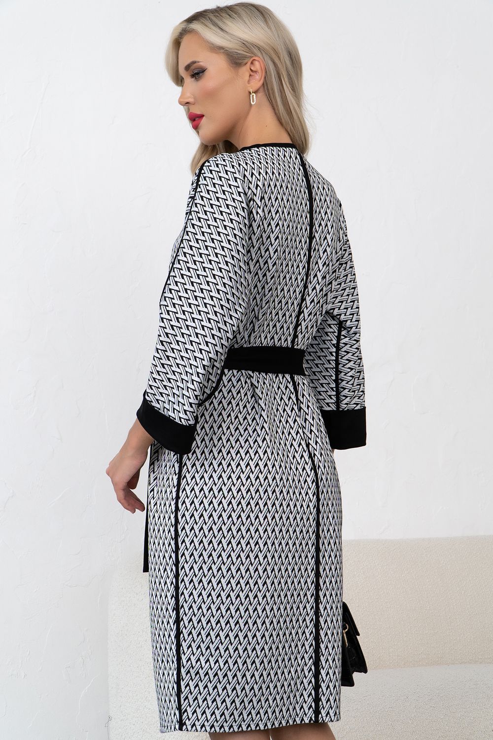 Платье Алана (белый/черный) Р11-1231/4 Nikol