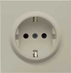 Donel R98 матовый кашемир накладка для розетки Schuko с заземлением, со шторками 16A 250 В~, серия D