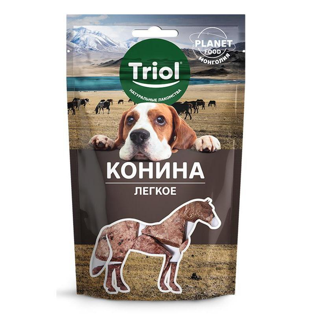 Лакомство для собак PLANET FOOD "Легкое конское", 30г, Triol