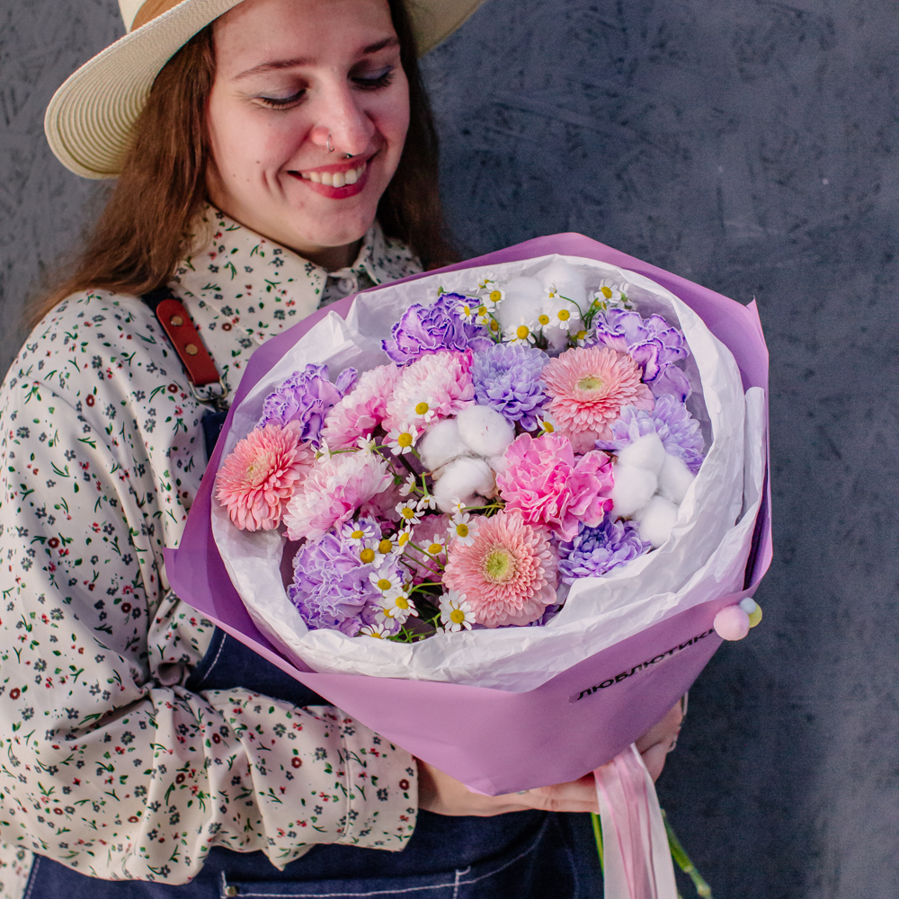 109. Сиреневый дофаминовый букет