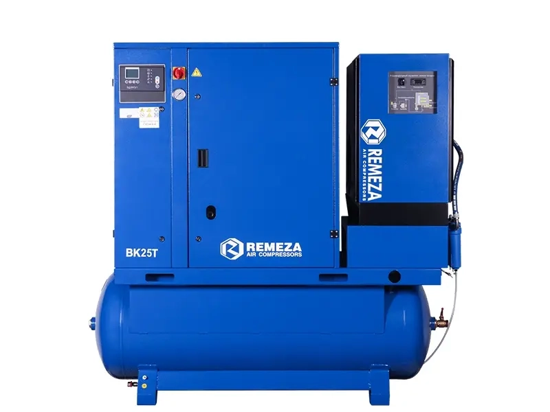 Винтовой компрессор Remeza ВК25Т-16-500Д2ВС на ресивере 500л с осушителем и частотником