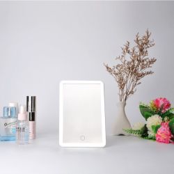 TLD-591 White-LED-80Lm-6000K-Dimmer Настольный светильник зеркало. 4W. Встроенный аккумулятор 3.7V-600mAh. Сенсорный выключатель. Диммер. Белый. ТМ Uniel