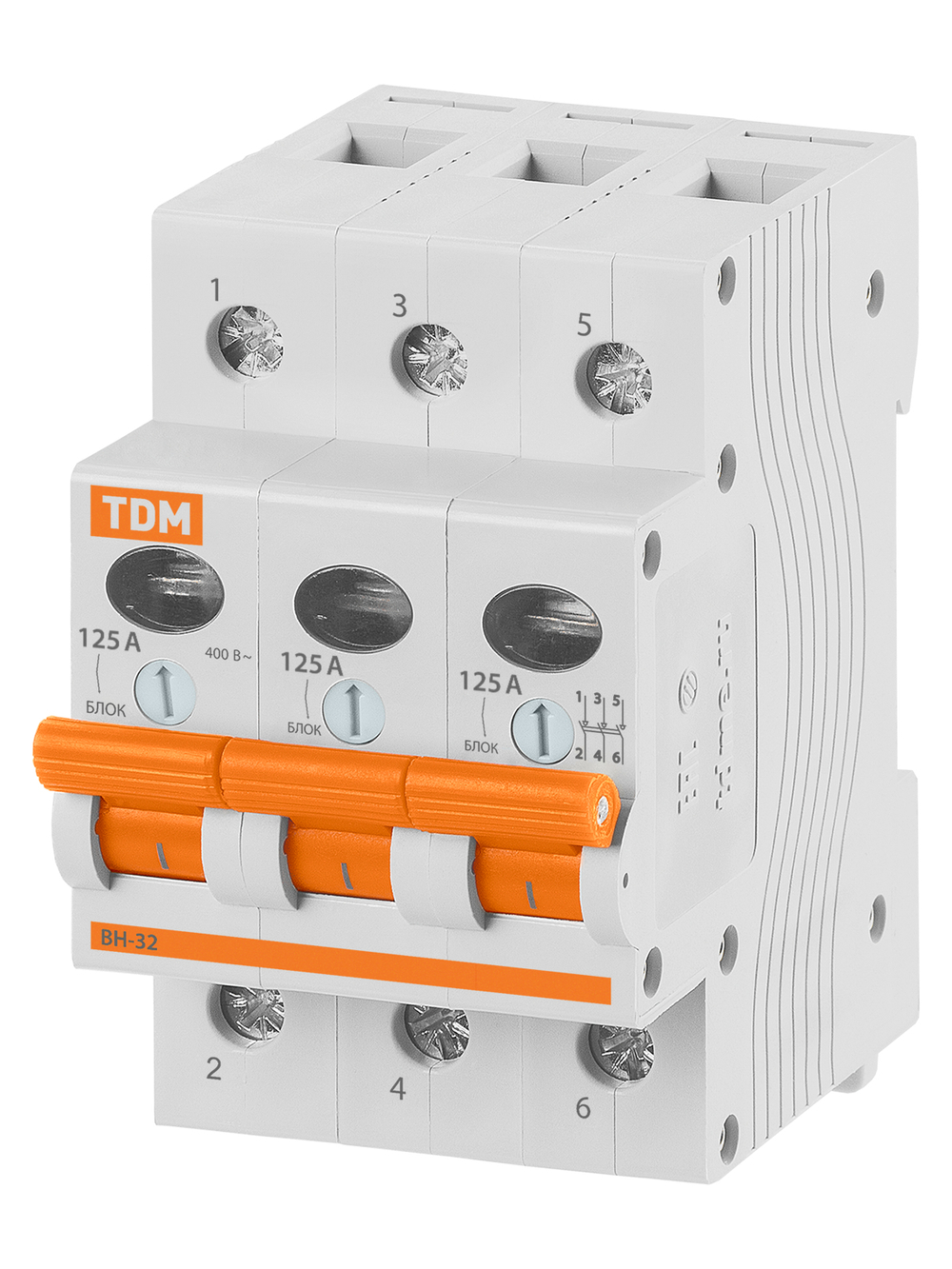 Выключатель нагрузки (мини-рубильник) ВН-32 3P 125A TDM SQ0211-0030