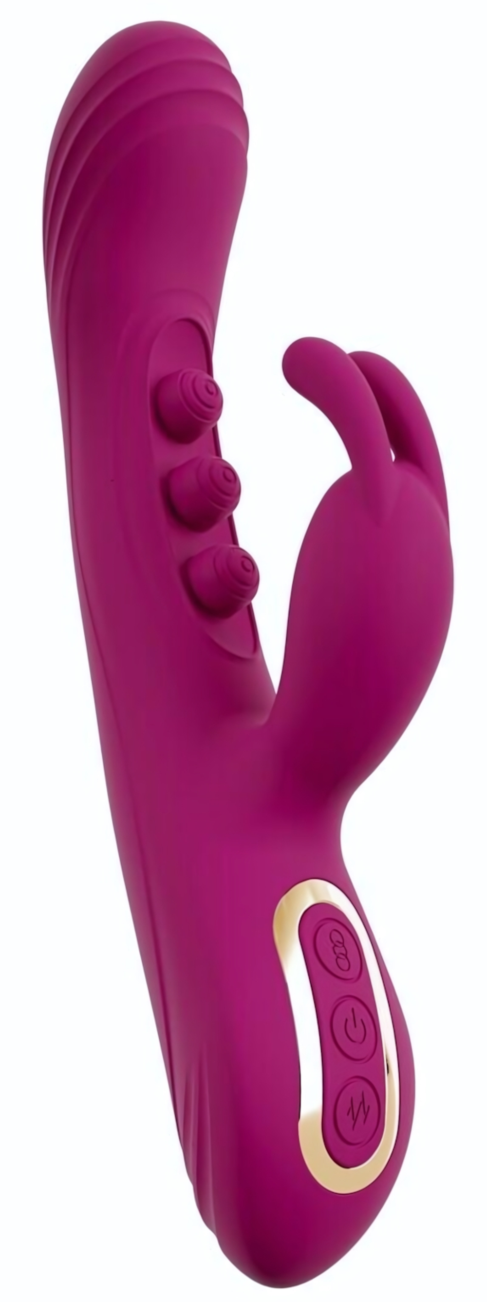 Лиловый вибратор-кролик 2 Function Vibrator Squirting - 22,5 см. (Цвет: лиловый)