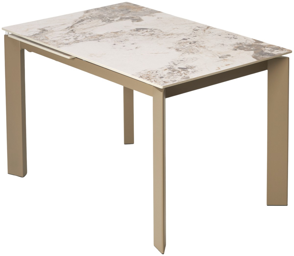 Стол М-City DISAUR Корнер (Corner) 120 Пандора (Gloss Luxury Pandora Solid Ceramic), Таупе