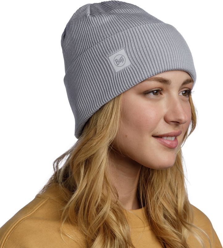 Шапка Buff Crossknit Hat Solid Light Grey Фото 2