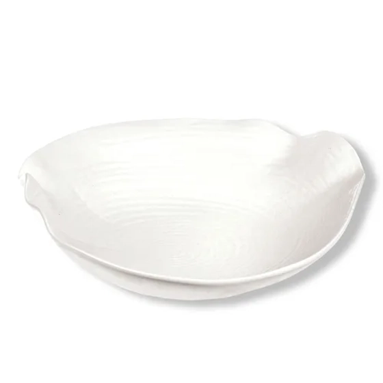 Салатник 300 мл 22*20 см h6/3 см овальный Relief белый фарфор P.L. Proff Cuisine [4]